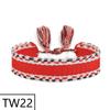 Handmade Bohemian Embroidered Logo Tassel Bracelet - Ethnic Style Friendship Band