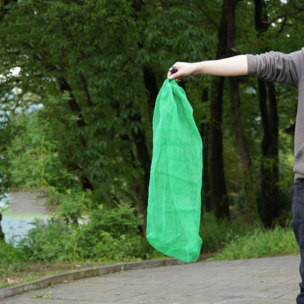 Nylon Green Fish Cage Foldable Thread Collapsible Fish Cage Lightweight Fishing Net Bag  Fishing