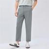 Giordano Men's Breathable Linen Blend Cropped Casual Pants