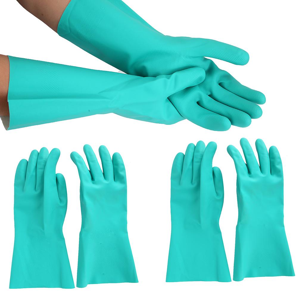 3 Pairs of Chemical Resistant Protective Safety Nitrile Rubber Work Gloves Industrial Hand ProtectorL
