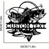 Custom Detachable Reusable Matte Metal Art Wall Decor Double Fish Pattern Mural Ornament