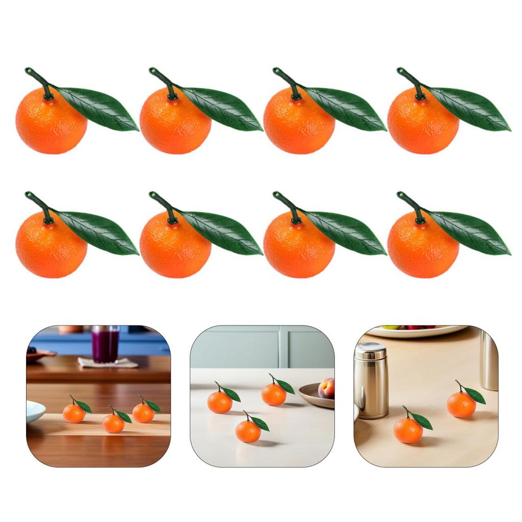 COHEALI Artificial Fake Fruit Food Orange Models of Made of PVC and for Desk Home Shop Home Artificial Fake Food Photo Imitation Decorations 20-Piece