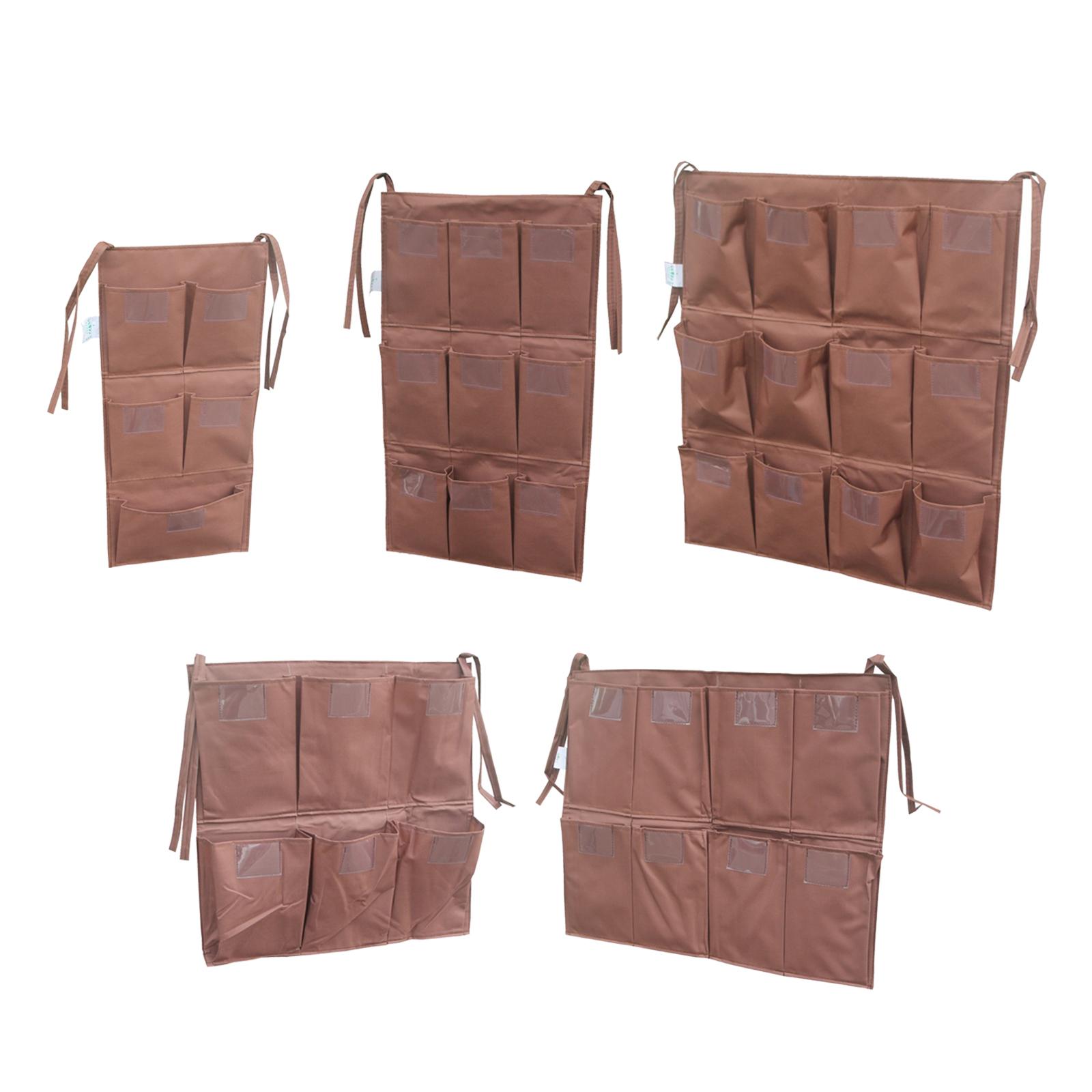 

Cleaning Cart Bag with Transparent Label Waterproof Easy to Install Oxford Cloth Sturdy Cleaning Supply Bag for Room Hotel 5 pockets