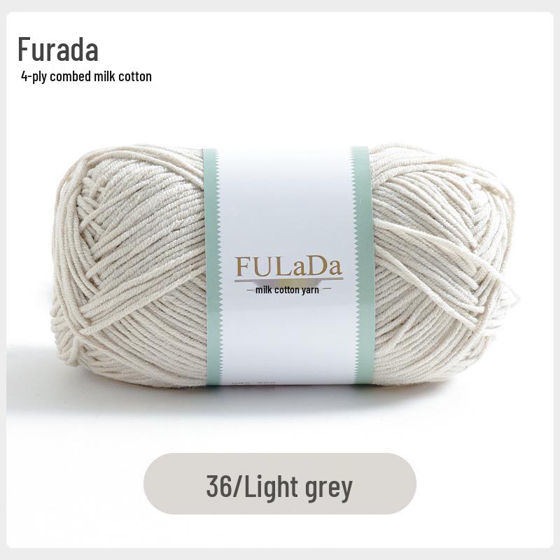 Baby 4-fädig gekämmte Milchbaumwollgarnknäuel zum Handstricken & Häkeln - DIY Puppe, Pullover, Schal Materialpaket