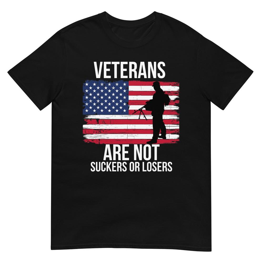 Veterans Are Not Suckers Or Losers Biden 2020 ANTI TRUMP T-Shirt 2XL