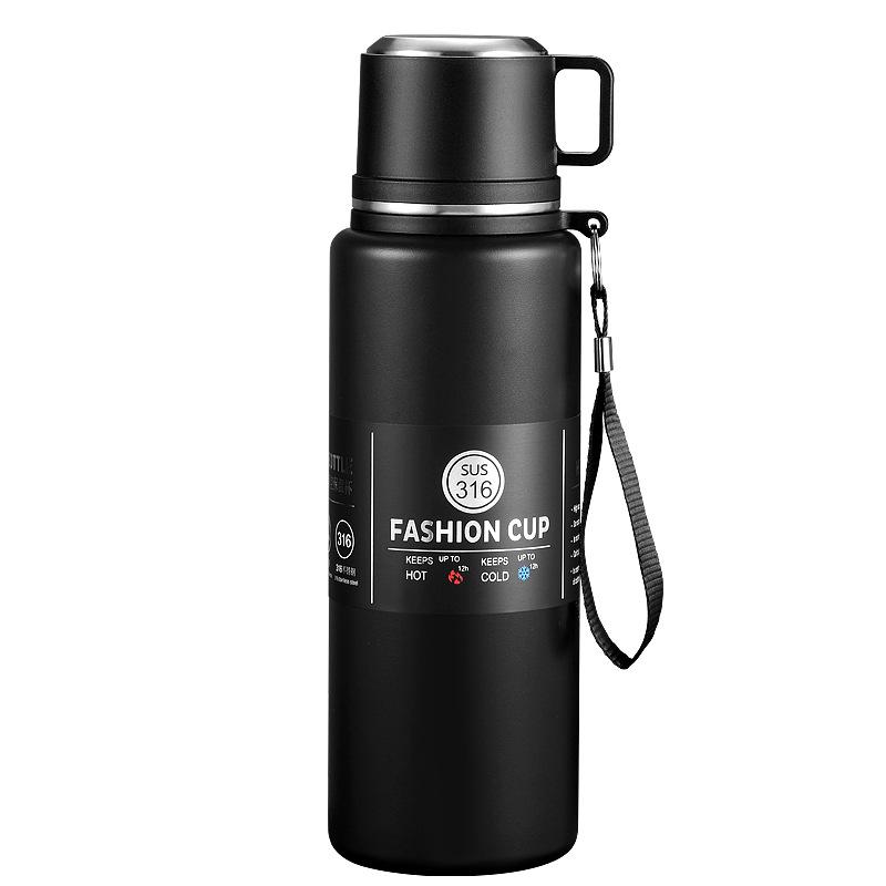 Large Capacity 304 Stainless Steel Insulated Portable Thermos Cup with Tea Separation