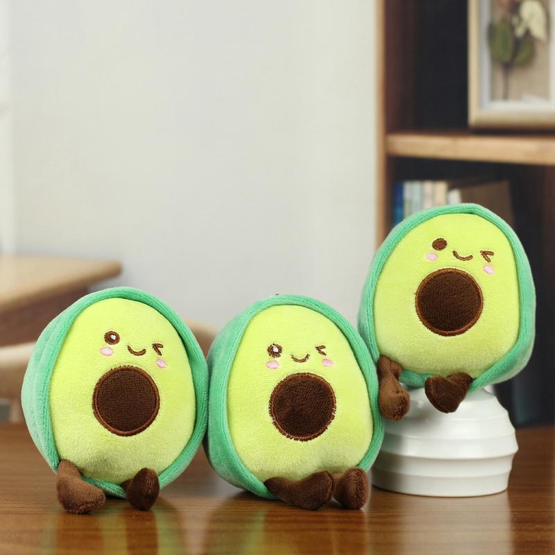 Cute Comfortable Mini Avocado Plush Toy Soft Pillow Plush Doll Kawaii Cartoon Backpack Pendant Fruit Figurine Girls Toys Gift