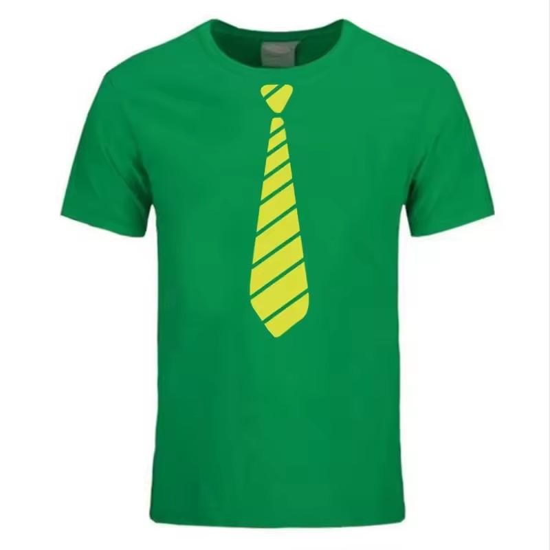 Summer Fun Tie Design Men's T-Shirt Novelty Fashion Hip Hop Short Sleeve Casual Comfortable 3D Printing Handsome Clothing
