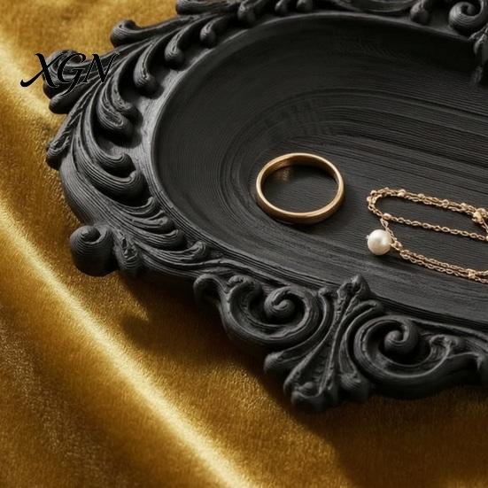 Versatile Storage Tray for Vanity Vintage Jewelry Tray, Decorative Trinket Dish Rings And Cosmetics, French Wedding Registry Style Elegant Organizer