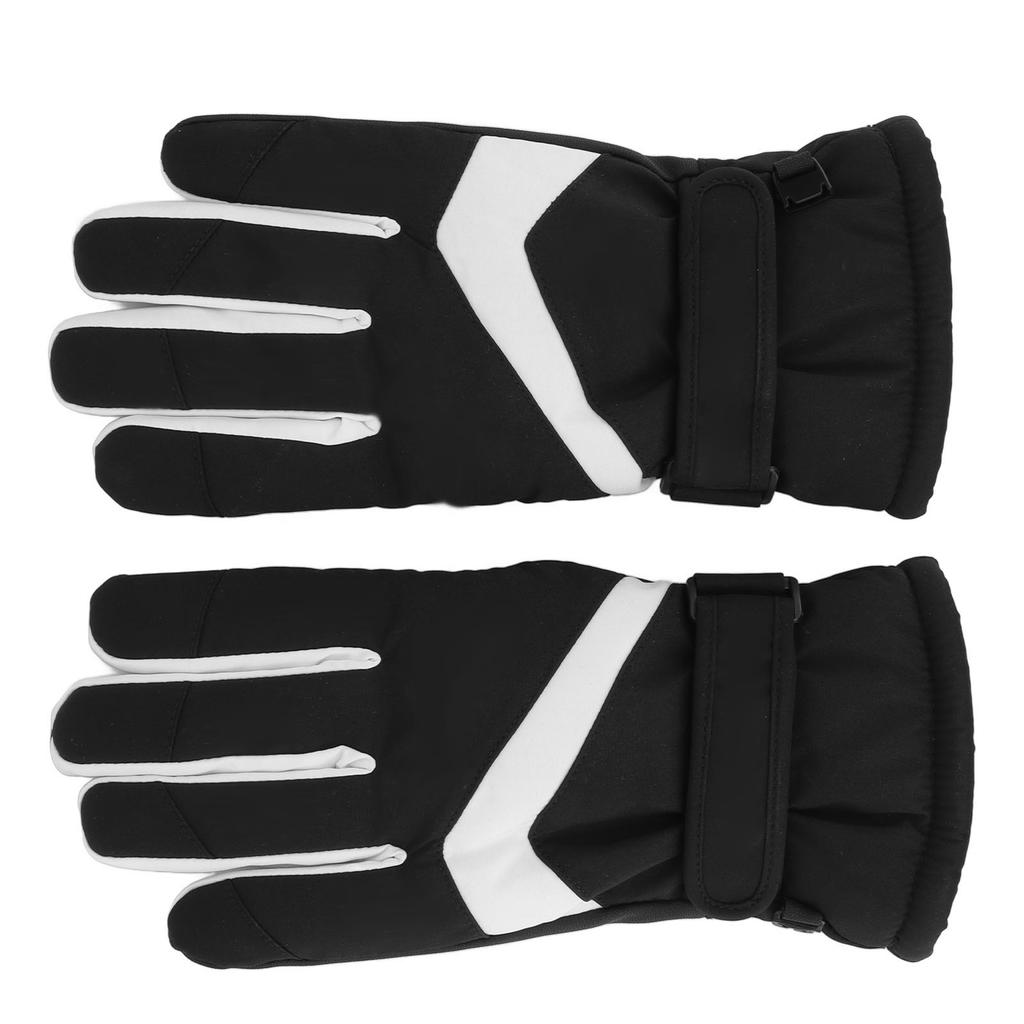 1 Set Vinter Pekskärmshandskar Vattentäta Förtjockade Fleece Varma Handskar för Män Kvinnor Utomhus Cykling Skidåkning Svart L