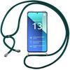 Case Cover - E.F.CONNECTION - For Xiaomi Redmi Note 13 4G - Flexible TPU - Reinforced Corners - Night Green Lanyard