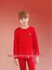 Children's Zodiac Year Red Cotton Wool Underwear Set - Warm Base Layer Shirt and Pants for Boys and Girls In Autumn