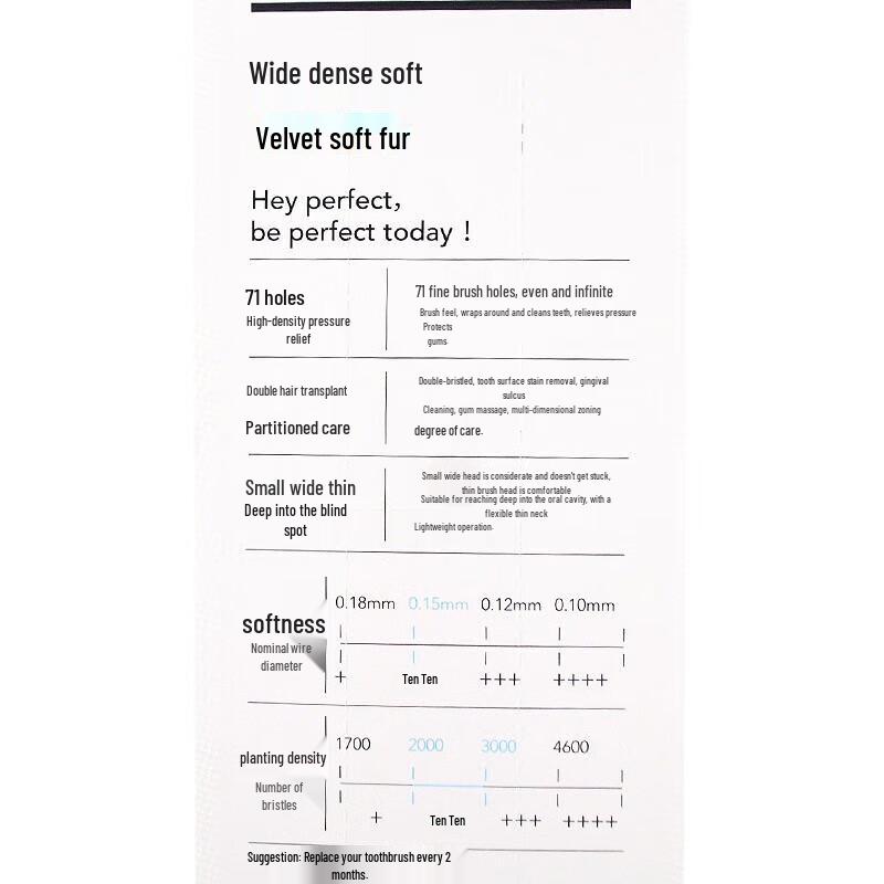 Beijiagie F653 Zahnbürste mit weichen Borsten (4 Packung)
