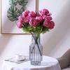 Faux Peony Bouquet 13 Heads Flowers Bud Vintage Artificial Peony 47cm Silk Flowers for Wedding Home Decoration,1pc