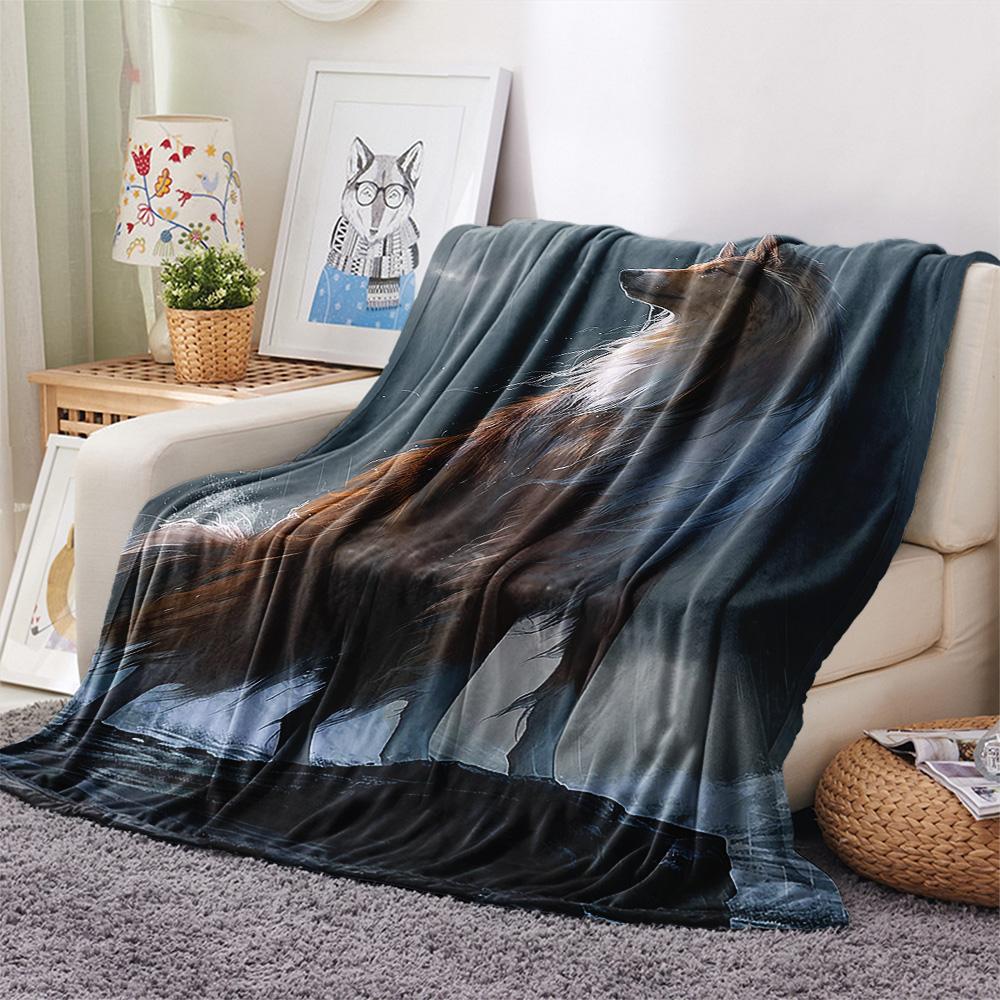 Australian Shepherd Print Flannel Blanket, High quality Comfortable for All Seasons, Home Decor, Warmth and Comfort, Perfect for Christmas Gifts