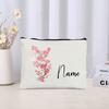 Flower Personalized Name Lipstick Bag Travel Make Up Pouch Kawaii Coin Purse Aesthetics Cosmetic Organizer Gift for Your Lover