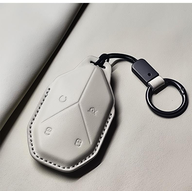 Compatible with BYD Fangchengbao 5, 8, 3 Key Case and Shell for 2023-2025 Models In Genuine Leather.