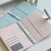 Cute Pink Polka Dot A5 4-Pocket Card Album – PU Leather Cover Binder for Polaroid Photo Collecting Small Cards