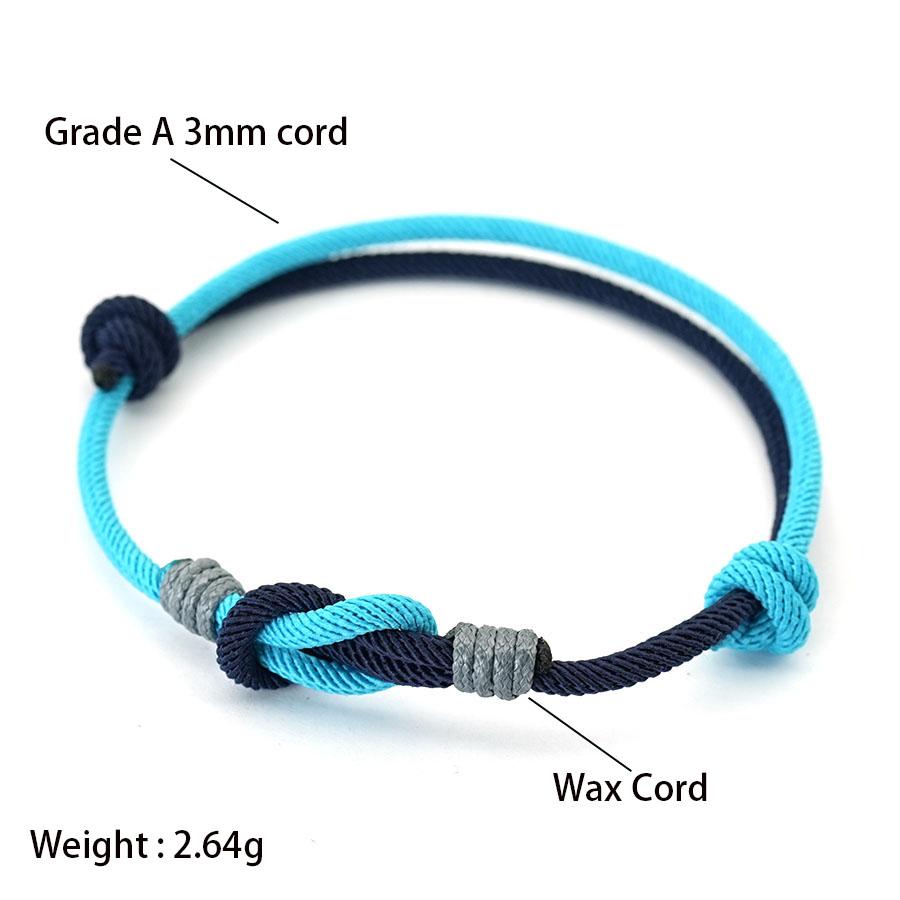Handmade Nautical Knot Rope Bracelet Adjustable Color Block Couple Braclet For Men Women Boho Friendship Jewelry Gift Versatile