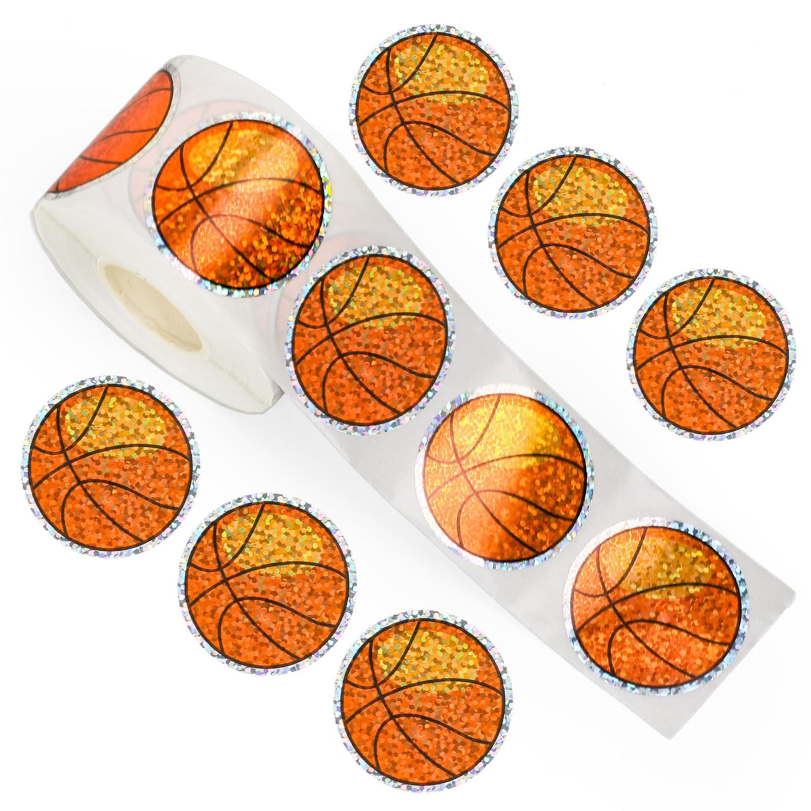 100-500pcs Holographic Basketball Sticker Scrapbook Party Gift Wrapping Label  Rewards Stationery Stickers