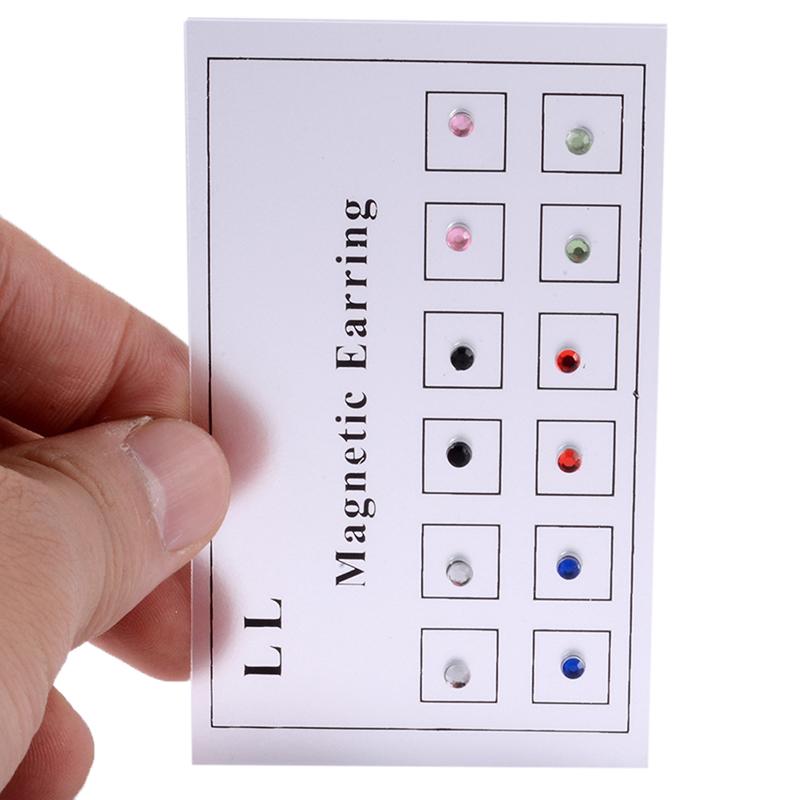 12Pcs Non Pierced Magnet Ear Tragus Cartilage Lip Labret Stud Nose Ring Jewelry