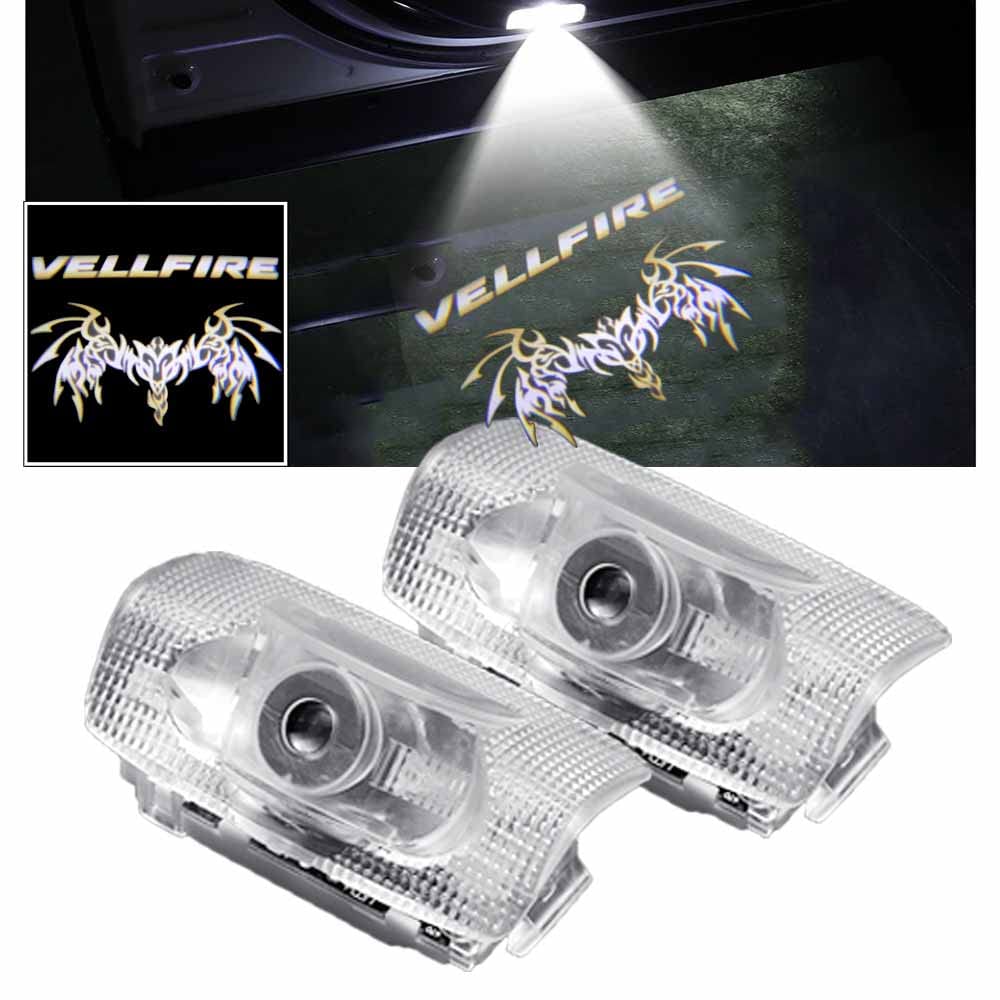 Ltsplay 20 Series Vellfire Courtesy Door Welcome LED Logo Door Lamps with Adjustable Set of 2 for Vellfire 30 Series Vellfire Lights, Lights,