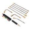Pressure Washer Extension Wand 5 Straight Rod 3 Curve Rod Set Power Washer Lance with 6 Nozzles