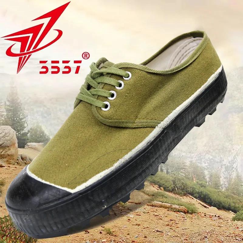 Genuine 3537 Men s Low-Top Canvas Non-Slip Work Shoes with Wear-Resistant Yellow Rubber Nail Sole. 36