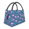 Jellyfish Pattern Elegant Marine Life Design Insulated Lunch Bag Food Boxes Portable Container Cooler Thermal Lunch Box Tote