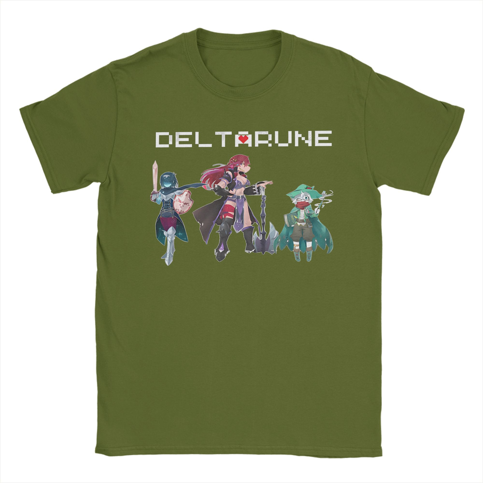 

Чоловіча футболка Deltarune Gamer Повсякденна футболка З коротким рукавом Круглий виріз Футболки Чиста бавовна Оригінальний одяг 4XL