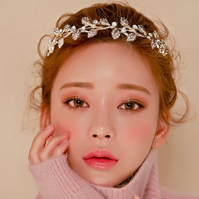 Svatební pokrývka hlavy, listy, kamínky, plná diamantů, super třpytivé svatební vlasové doplňky pro nevěstu, vlasová koruna, princeznovská čelenka