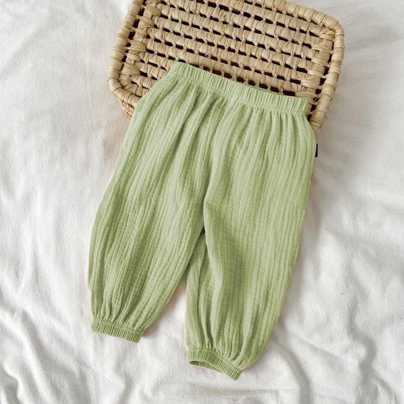 Kids Clothing Summer Thin Solid Color Anti Mosquito Pants Baby Boys Girls Loose Casual Trouser Simple Fashion Bloomers