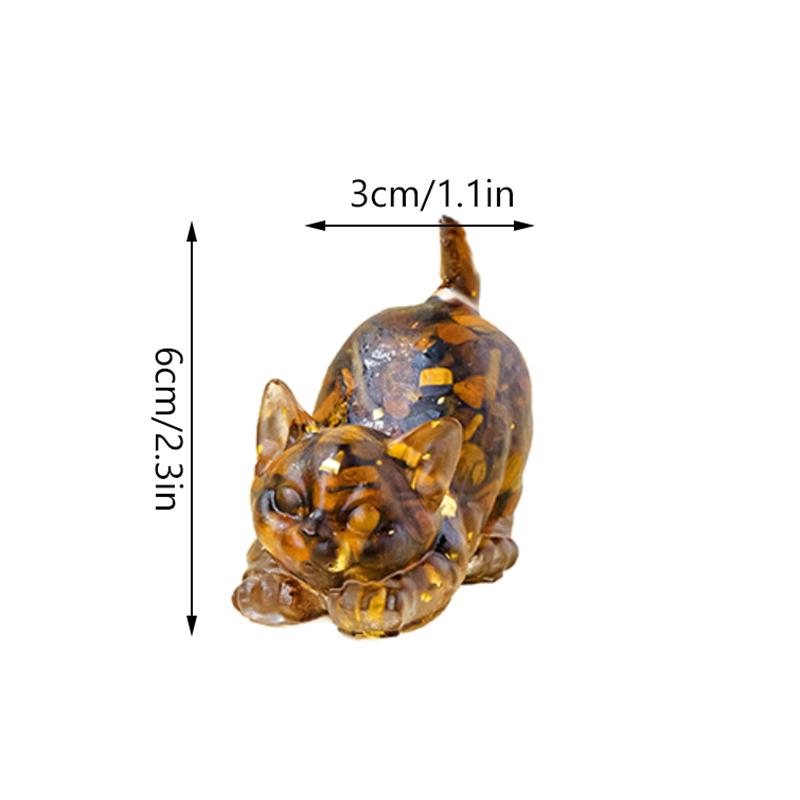 Katze Traditionelle Desktop-Dekoration Wohnaccessoires Tee-Haustier Sammlung Skulptur Handwerk