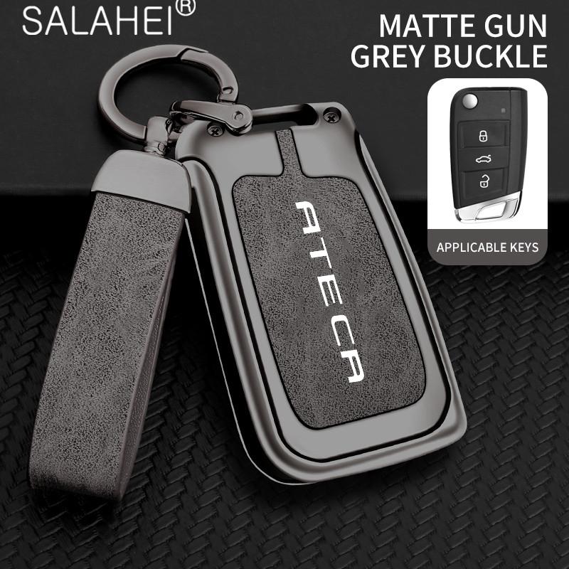 Zinc Alloy Car Remote Key Case Fob Cover Protective Holder Shell Auto Keychain Accessories For Seat Ateca Tarraco Leon Arona