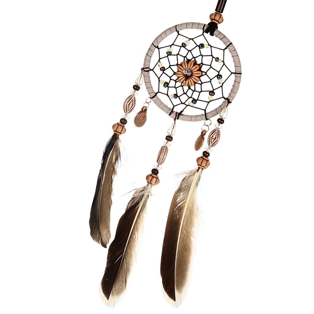 1 PCS Creative Handmade Dream Catcher with Feather Shells Car Pendant Hanging Decoration