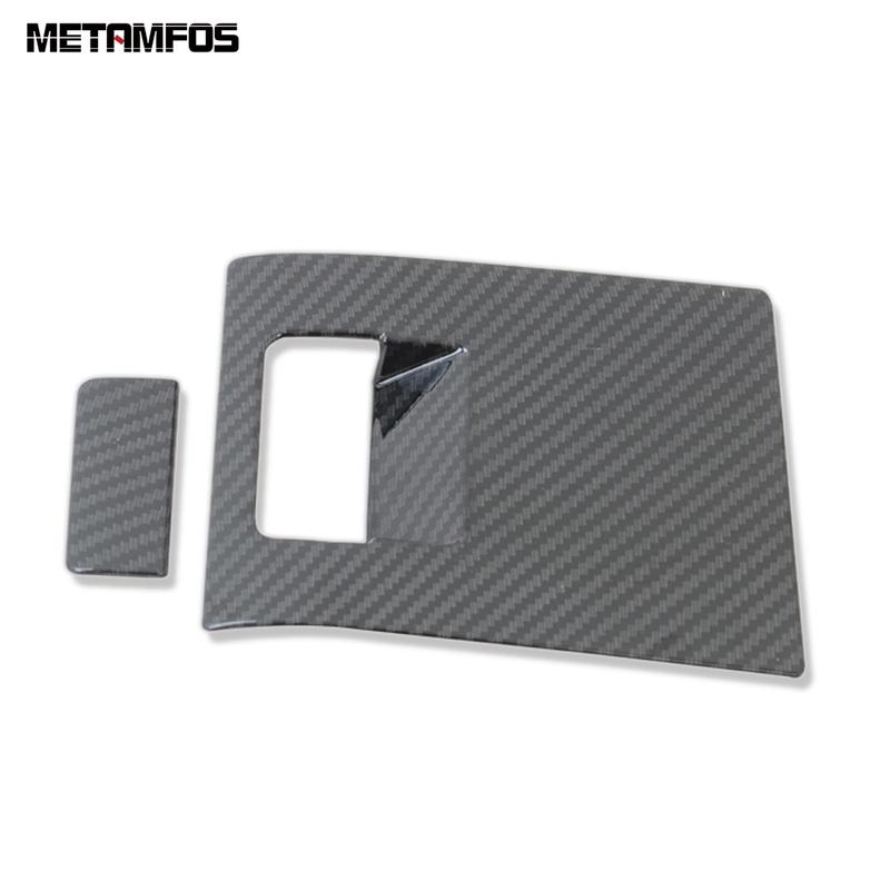 For Toyota Camry 2018      Carbon Fiber Storage Glove Box Door Handle Bowl Cover Trim Interior Accessories