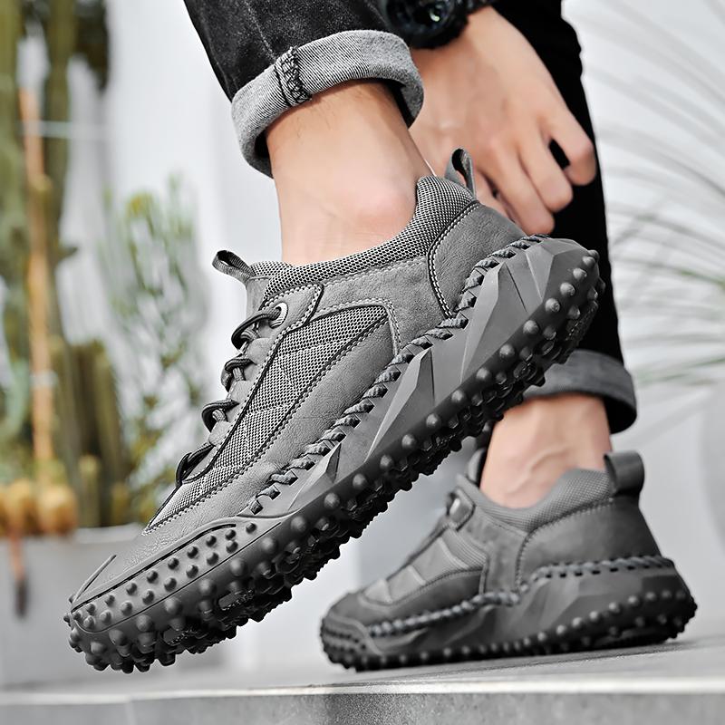 Męskie trampki Zamszowe męskie mokasyny Męskie buty biznesowe Ręcznie robione oddychające obuwie do chodzenia