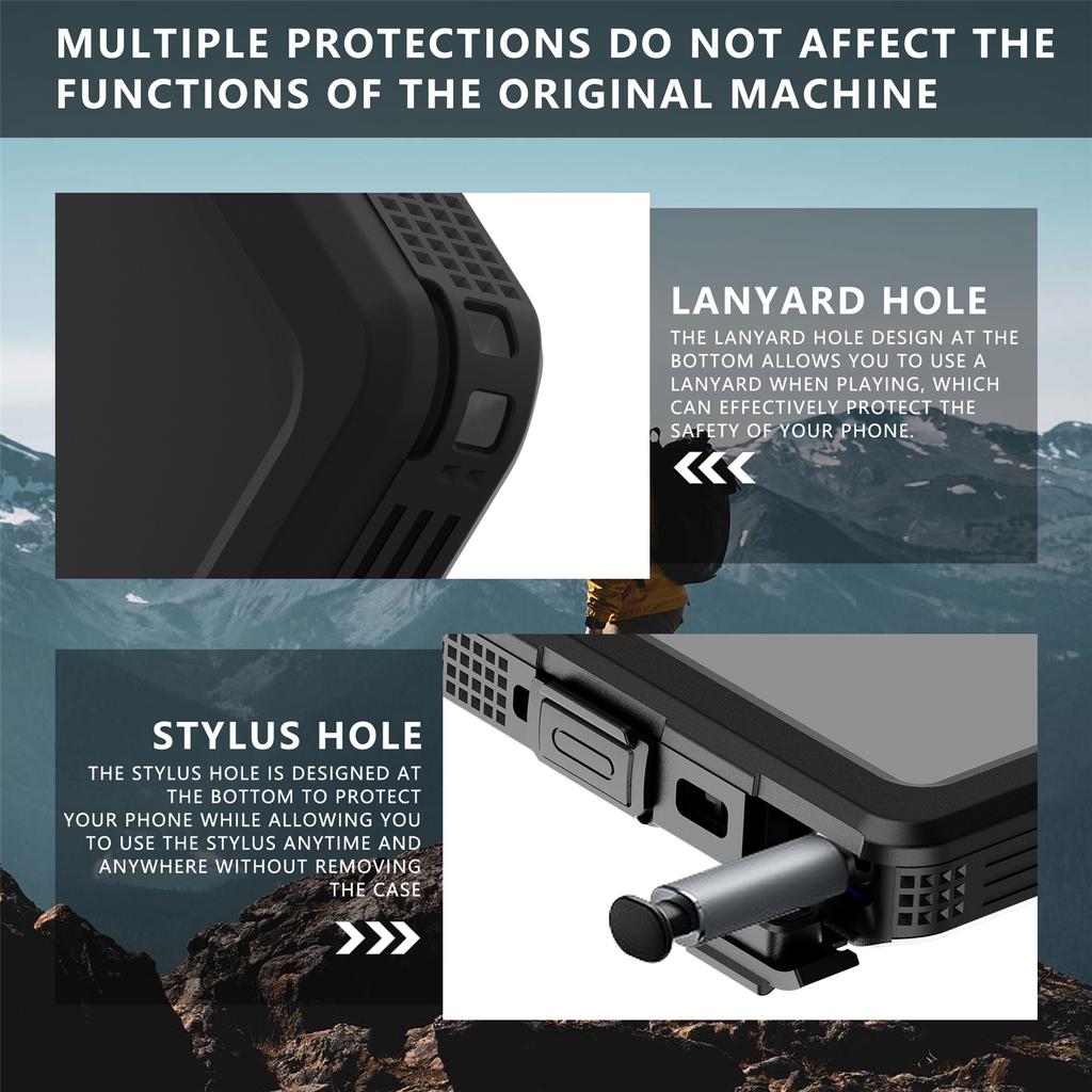 REDPEPPER IP68 wasserdichte Hülle für Samsung Galaxy S24 Ultra, magnetische, transparente Telefonabdeckung