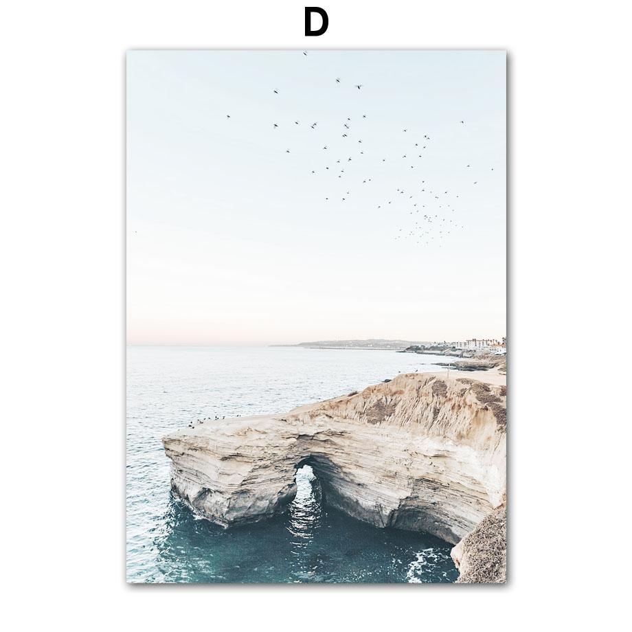 Sunshine Blue Ocean Beach Vintage Van Nordic Posters And Prints Wall Art Canvas Painting Modern Pictures For Living Room Decor