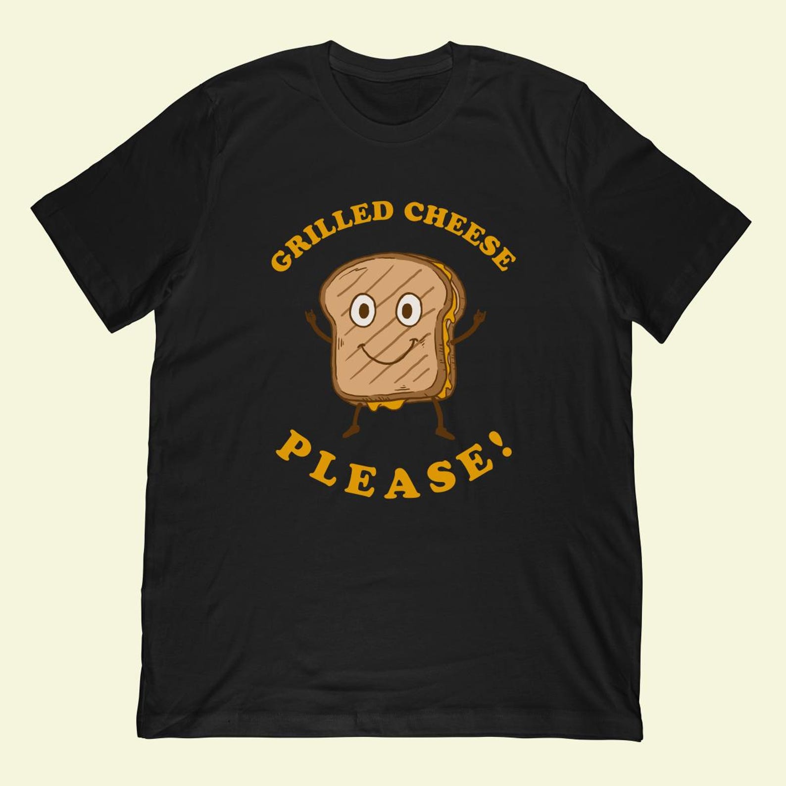 Grilled Cheese Please T-Shirt | Funny Sandwich Lover Gift L