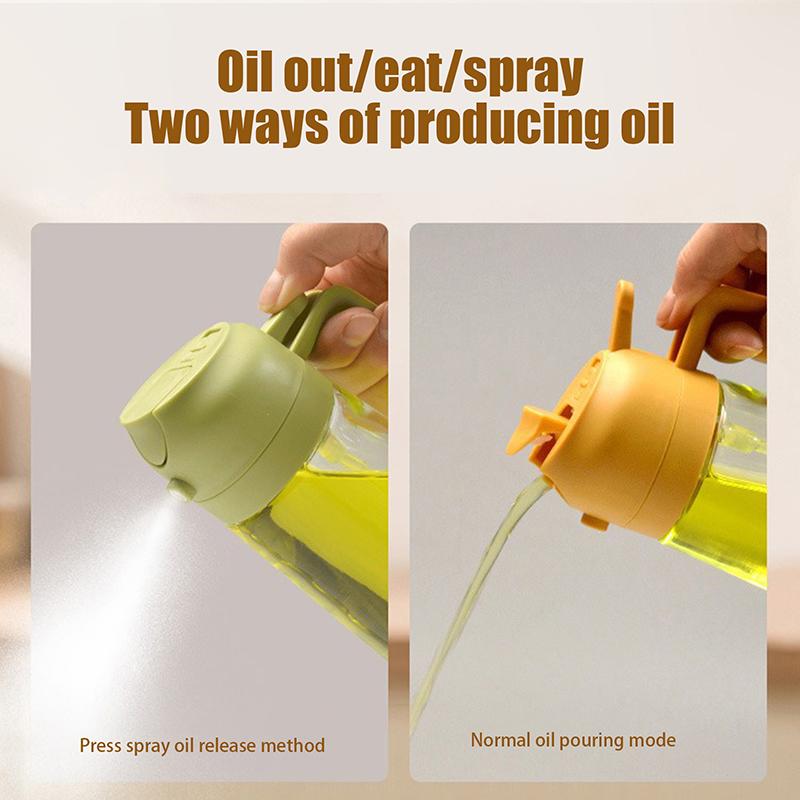 2 In 1 470Ml Plastic Spray Oil Sprayer Bottle Spray Oil Dispenser Bottle Oil Jar Cruet Bbq Kitchen Baking Roasting Picnic Tool