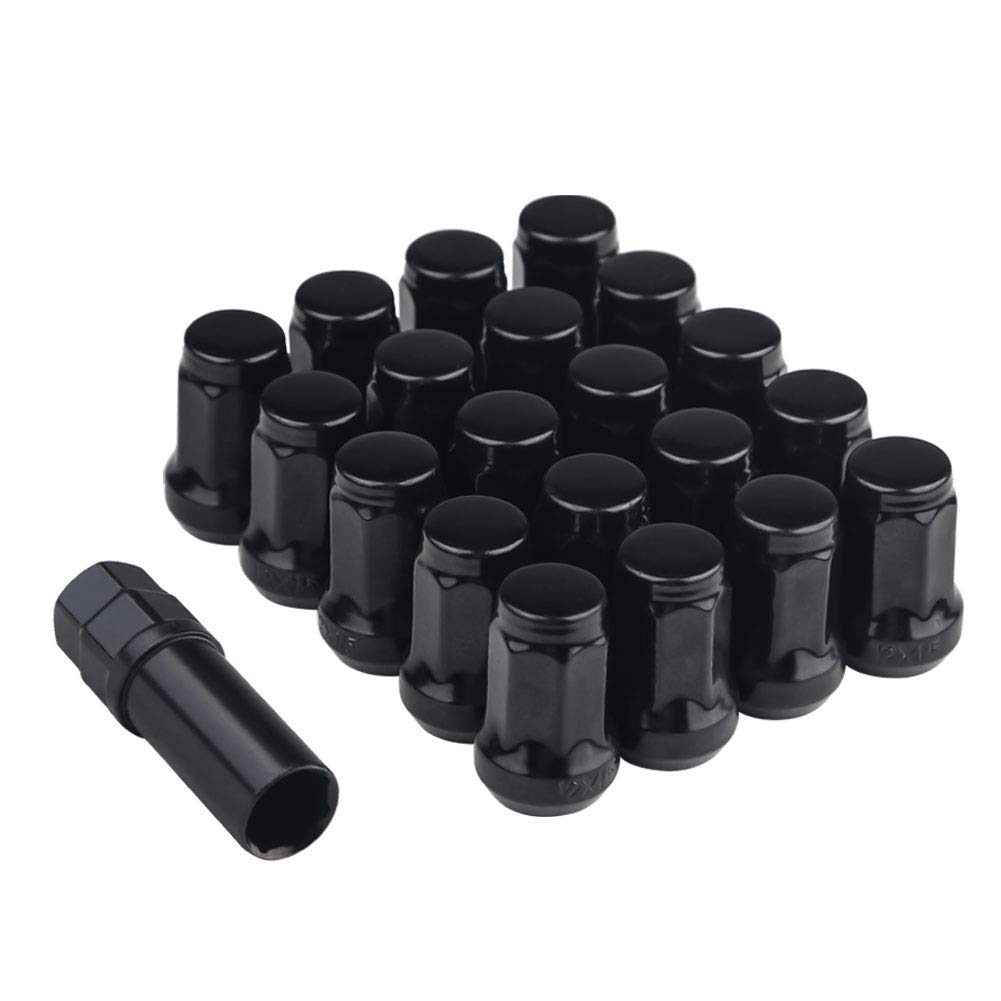Steel Wheel Lock Nuts Set of 20 M12 x P1.25 for Car and Mini