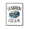 Poster Swimming Is Life | Poster Photo Paper 310 G Pearlescent Finish Size A4 | Wall Decoration Living Room Bedroom
