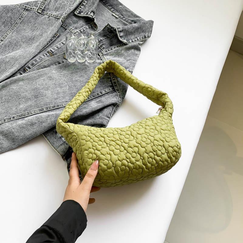 Versatile And Stylish Pleated Cloud Shoulder Bag For Women With Soft Fabric Design