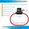 VANSIHO 18AWG Inline Fuse Holder Kits-6 Pack 18 Guage Awg With 6Pcs 3A Blade Mini Fuse/12Pcs 3:1 Heat Shrink Butt Connectors