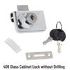 Little Doctor 409 No-Drill Sliding Glass Door Lock for Double Doors, Display Cabinets, and Showcases