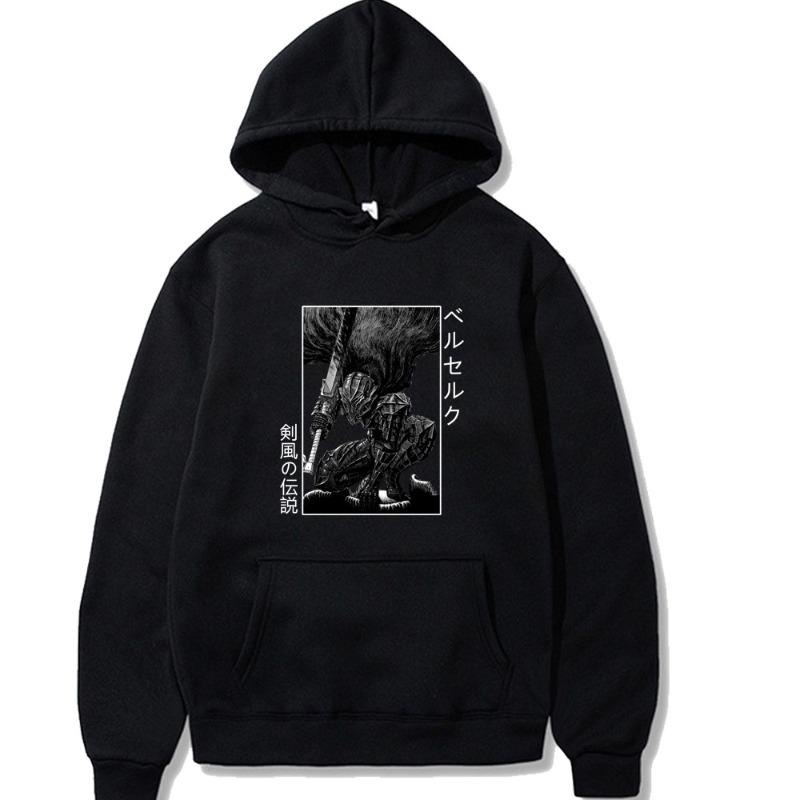 Berserk Japanese Animation Hoodie Men's and Women's Harajuku Pullover Street Wear Unisex Autumn Winter Plushed Sweater