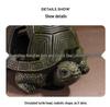 Retro Creative Turtle Ashtray with Lid - Unique Resin Ornament for Home, Bar, or Office