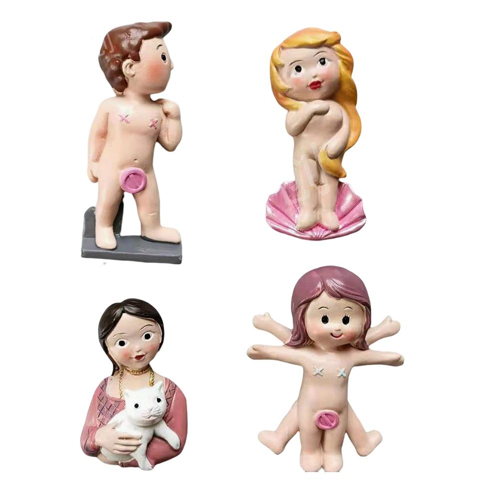 New Davinci David Venus Cartoon Creative 3D Personality Resin Design Refrigerator Stickers Home Kitchen Decoration Gift