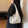 Cartoon Tomato Label Plaid Vest Bag Large Capacity  Summer New Backpack Fashion Versatile Shoulder Bag